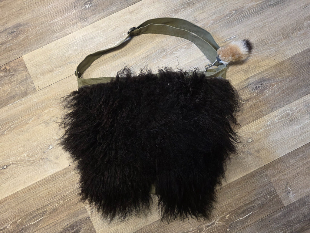 Ladies Canvas bag with choice of fur! image 0